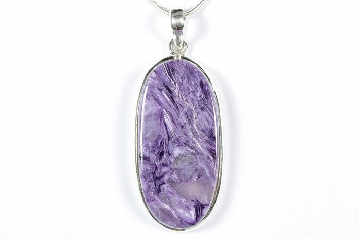 Siberian Charoite Pendant (Necklace) - Sterling Silver #353997